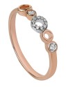 Silver Cat Anello da donna bicolore con zirconi Bicolor SC345 - Circonferenza: 58 mm donna