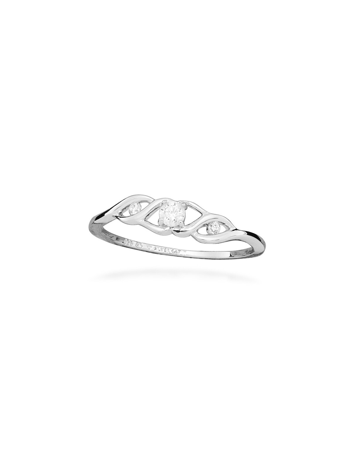 Silver Cat Anello da donna in argento con zirconi cubici SC570 - Circonferenza: 58 mm donna