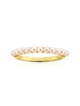 Sif Jakobs Affascinante placcato oro con perle vere Ellera SJ-R2869-P-YG - Diametro: 50 mm donna