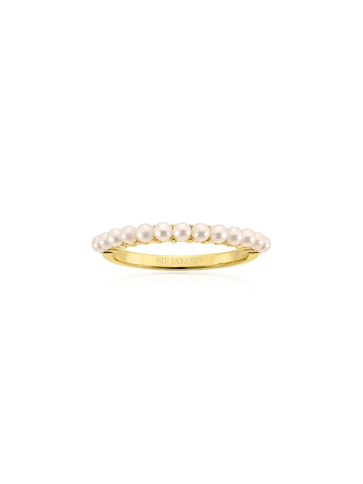 Sif Jakobs Affascinante anello placcato oro con perle vere Ellera SJ-R2869-P-YG - Diametro: 54 mm donna