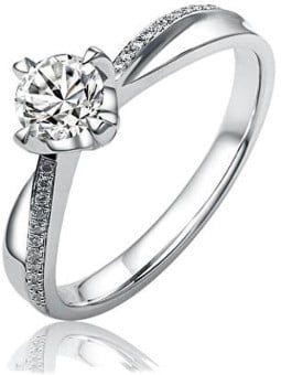 Silvego Anello di fidanzamento in argento SHZR302 - Diametro: 54 mm donna