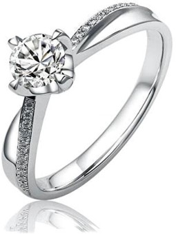 Silvego Anello di fidanzamento in argento SHZR302 - Diametro: 59 mm donna