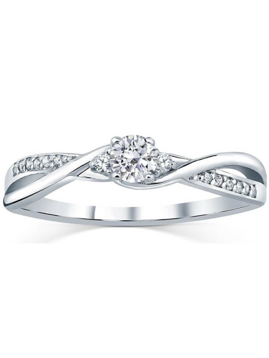 Anello Silvego in argento con cristalli Swarovski FNJR085sw - Diametro: 49 mm donna