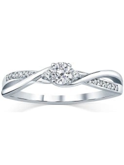 Anello Silvego in argento con cristalli Swarovski FNJR085sw - Diametro: 53 mm donna