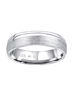 Silvego Fede nuziale in argento Amora per uomo e donna QRALP130M - Diametro: 51 mm unisex