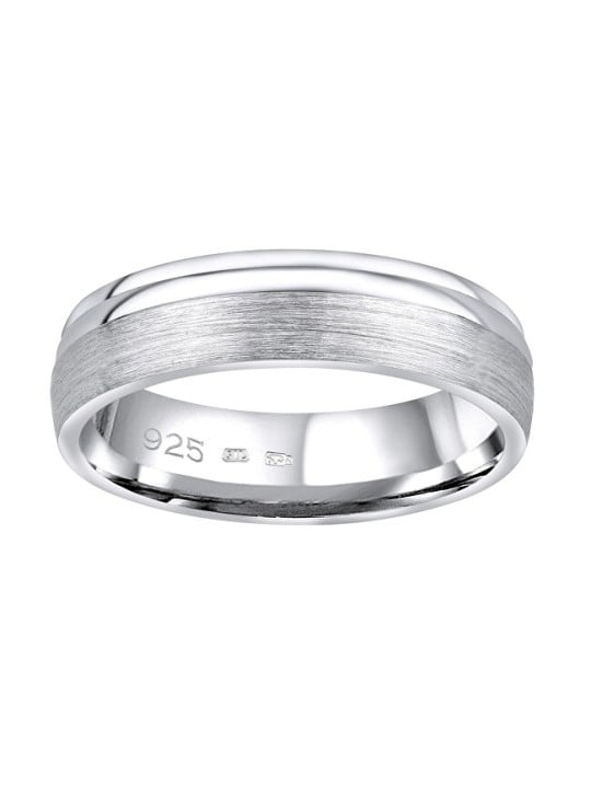 Silvego Fede nuziale in argento Amora per uomo e donna QRALP130M - Diametro: 51 mm unisex