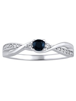 Silvego Anello in argento con vero zaffiro naturale JJJR1100SAP - Diametro: 59 mm donna