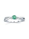 Silvego Anello in argento con vero smeraldo naturale JJJR1100ER - Diametro: 51 mm donna