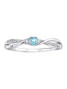 Anello Silvego in argento con topazio azzurro e zirconi brillanti JJJR1100TS - Diametro: 58 mm donna