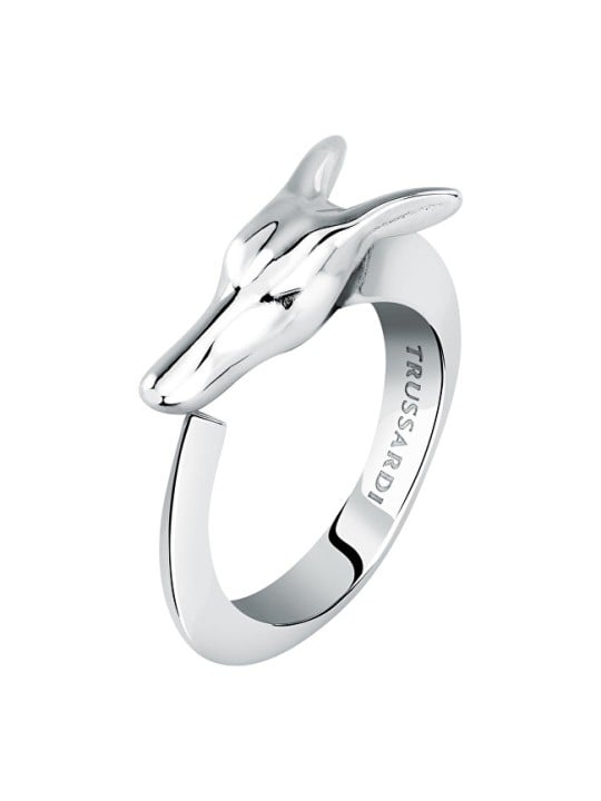 Anello Trussardi Distinctive in acciaio aperto T-Heritage TJAXB06 - Diametro: 52 mm donna