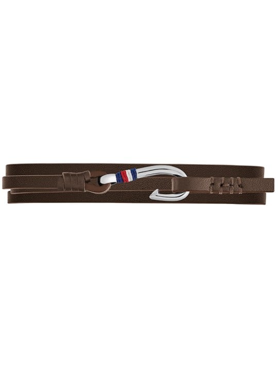 Tommy Hilfiger Bracciale da uomo in pelle TH2790191 - Lunghezza: 19,5 cm uomo