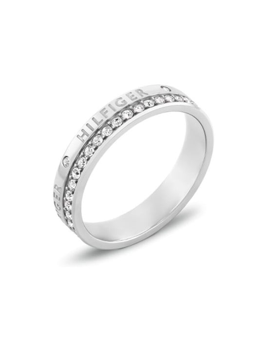 Tommy Hilfiger Anello in acciaio con cristalli Mini Crystals 2780910 - Diametro: 52 mm donna