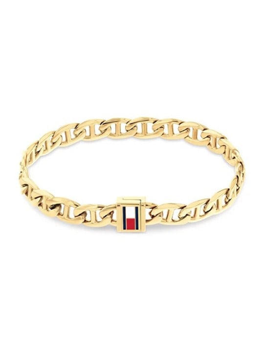 Tommy Hilfiger Bracciale alla moda placcato oro Oceanic 2790646 - Lunghezza: 17,5 cm uomo