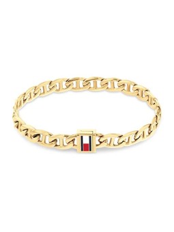 Tommy Hilfiger Bracciale alla moda placcato oro Oceanic 2790646 - Lunghezza: 19 cm uomo