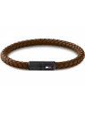 Tommy Hilfiger Elegante bracciale in pelle marrone 2790668 - Lunghezza: 19,5 cm uomo