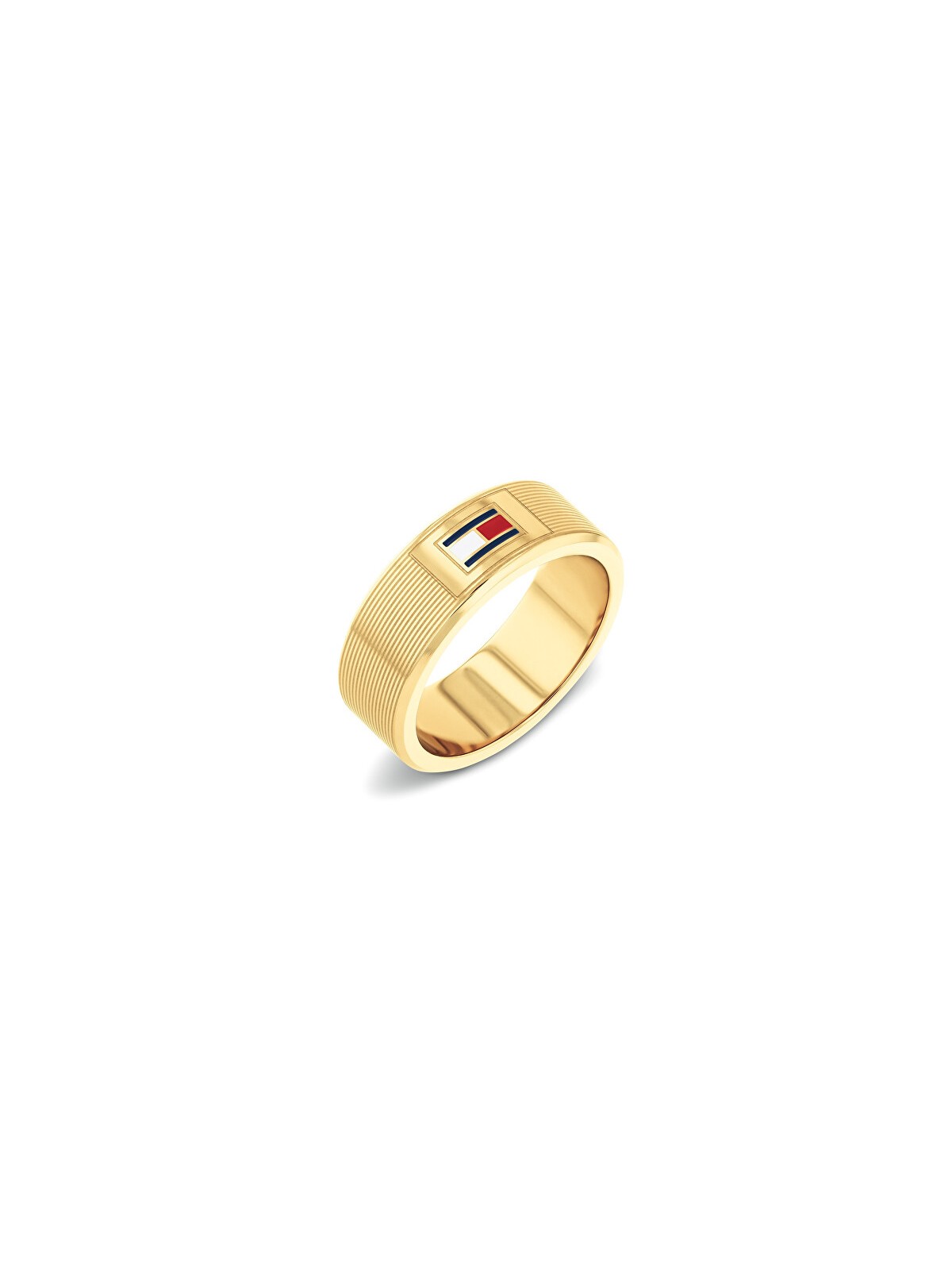 Tommy Hilfiger Elegante anello H-Link 2790686 in acciaio placcato oro - Circonferenza: 62 mm unisex