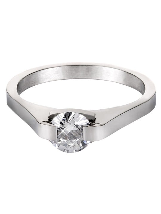 Troli Anello in acciaio con cristallo KRS-088 - Diametro: 49 mm donna