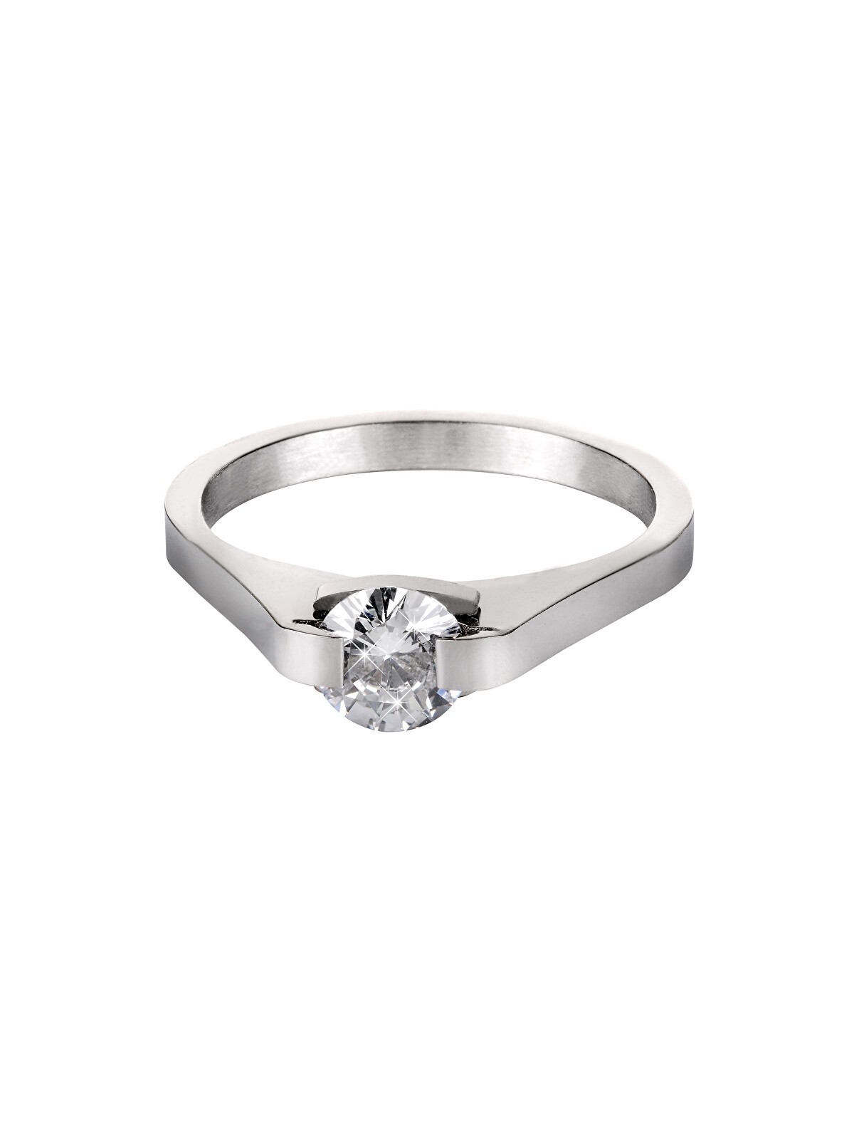 Troli Anello in acciaio con cristallo KRS-088 - Diametro: 49 mm donna