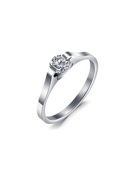 Troli Anello in acciaio con cristallo KRS-088 - Diametro: 51 mm donna