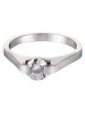 Troli Anello in acciaio con cristallo KRS-088 - Diametro: 56 mm donna