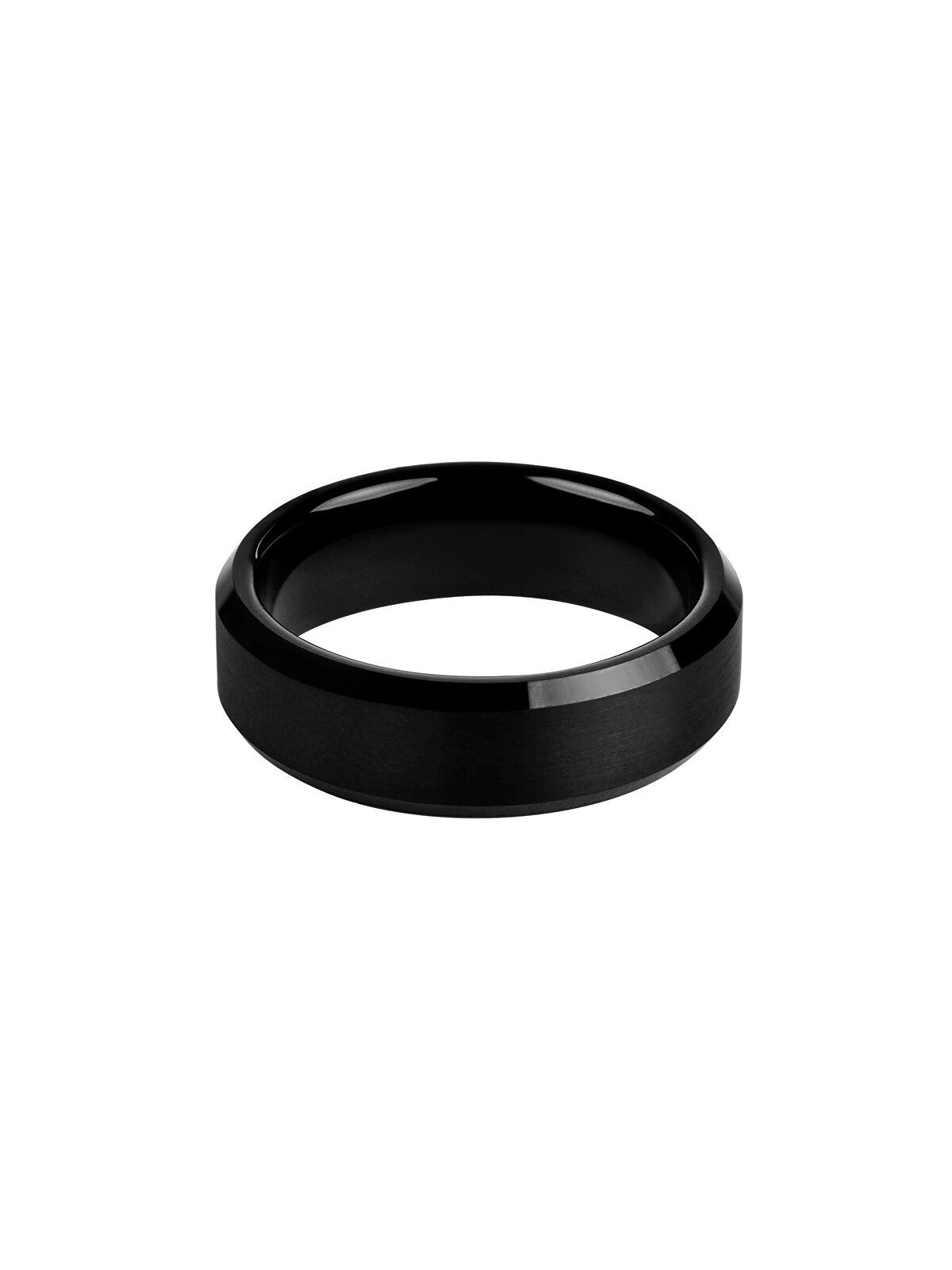 Troli Anello in acciaio nero - Diametro: 62 mm uomo
