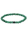 Troli Bracciale di perline in malachite e onice - Lunghezza: 17 cm unisex