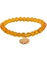 Troli Bracciale con perline di citrino e motivo a raggi di sole - Lunghezza: 20 cm donna