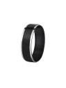 Troli Anello in acciaio nero con bordo argento - Diametro: 54 mm unisex