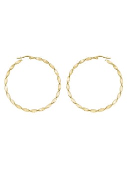 Troli Orecchini rotondi placcati oro 2 - 5 cm - Diametro: 4 cm donna