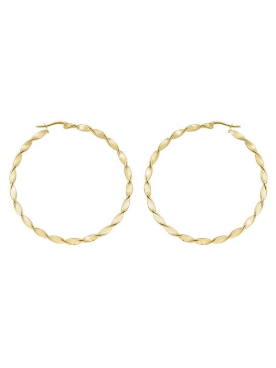 Troli Orecchini rotondi placcati oro 2 - 5 cm - Diametro: 4 cm donna