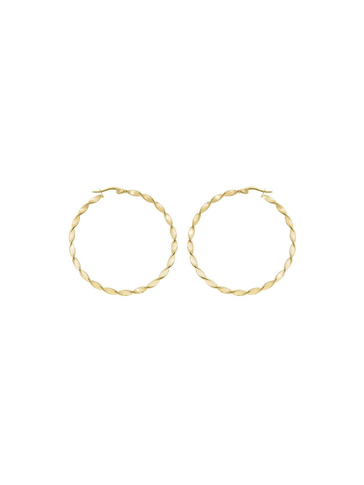 Troli Orecchini rotondi placcati oro 2 - 5 cm - Diametro: 4 cm donna