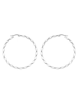 Troli Orecchini tondi in acciaio 2 - 5 cm - Diametro: 5 cm donna