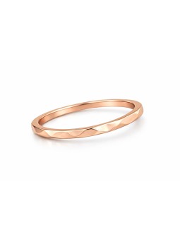 Troli Anello minimalista placcato oro con un delicato design in oro rosa - Diametro: 59 mm donna