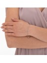 Troli Elegante bracciale in acciaio con croci - Lunghezza: 19 cm donna