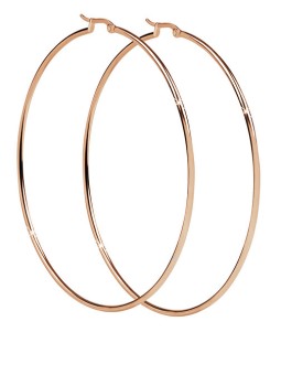 Troli Orecchini e cerchio in bronzo senza tempo - Diametro: 5 cm donna
