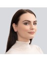 Troli Labret in acciaio con opale sintetico bianco - Diametro: 0.5 cm donna