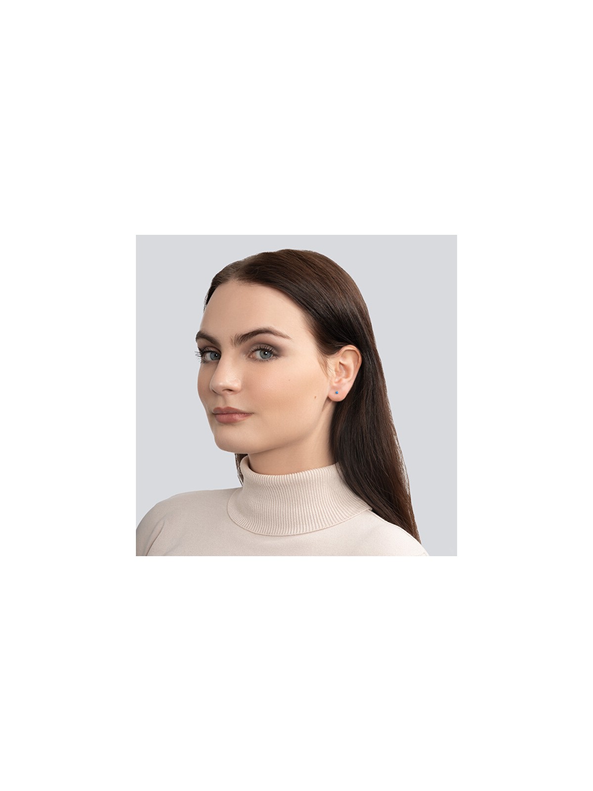 Troli Labret placcato oro con opale sintetico blu - Diametro: 0.3 cm donna