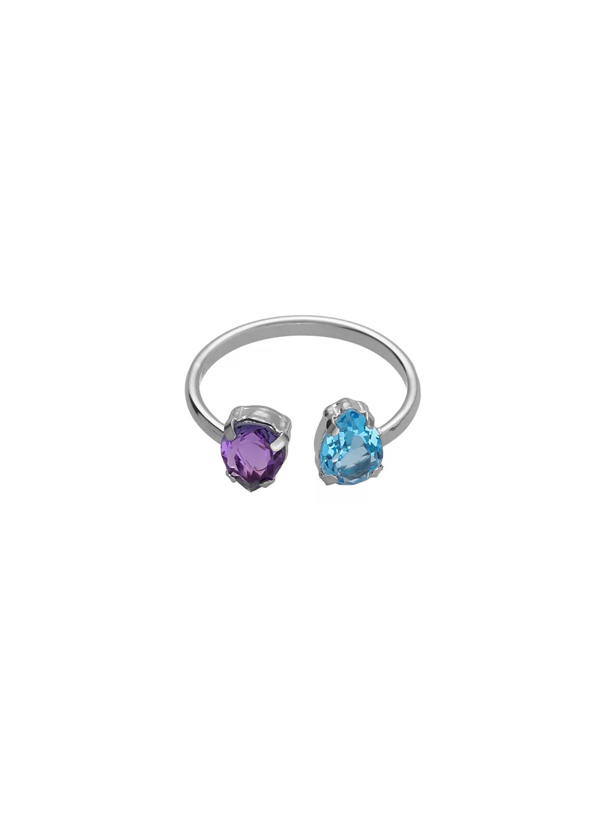 Victoria Cruz Anello aperto in argento con cristalli Glory A4904-12HA - Circonferenza: 52 mm donna
