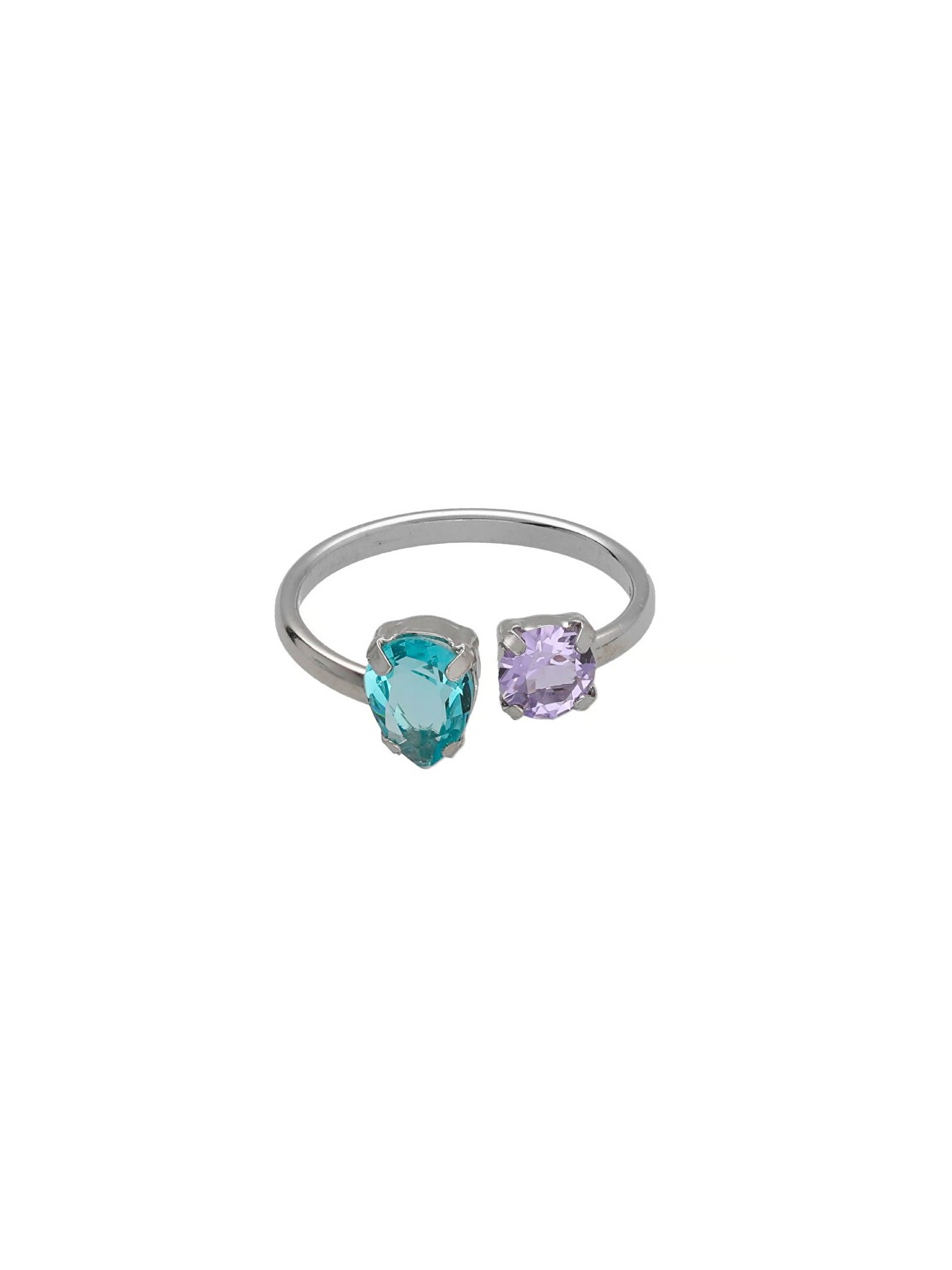 Victoria Cruz Anello aperto in cristallo Silver Bay A4896-15HA - Diametro: 50 mm donna