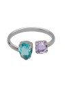 Victoria Cruz Anello aperto in cristallo Silver Bay A4896-15HA - Circonferenza: 52 mm donna