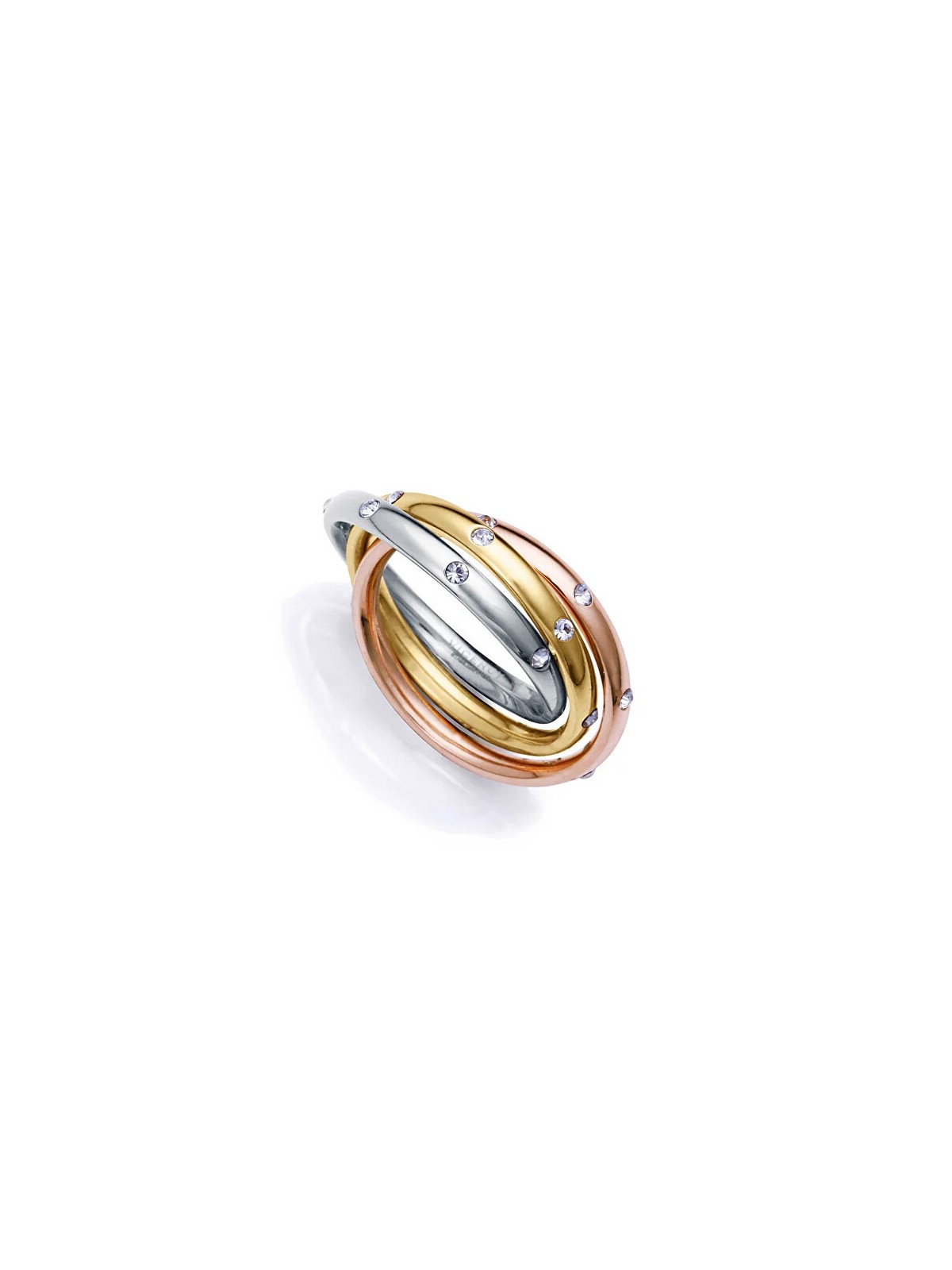 Viceroy Anello triplo in acciaio con cristalli Chic 14192A01 - Circonferenza: 52 mm donna