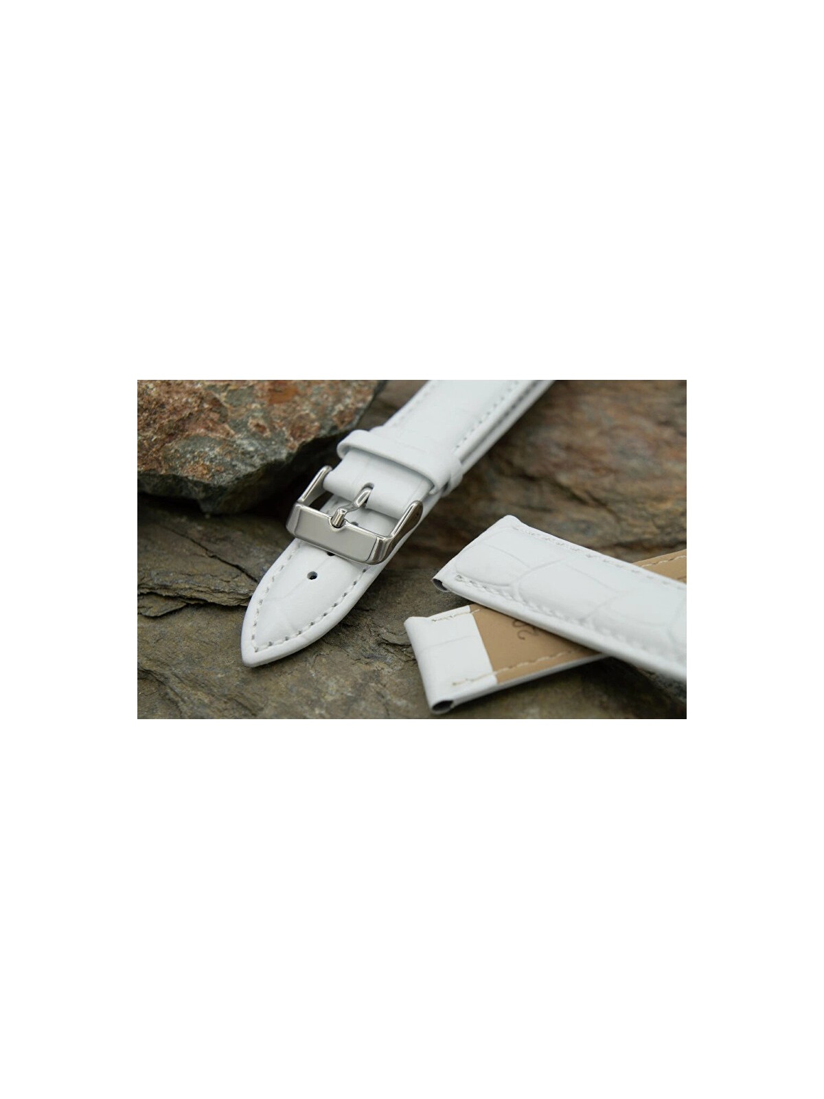 A-NIS Cinturino imbottito in alligatore AK1306.09 - Larghezza: 18 mm unisex