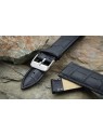 A-NIS Cinturino imbottito in alligatore AK1306.01 - Larghezza: 22 mm unisex