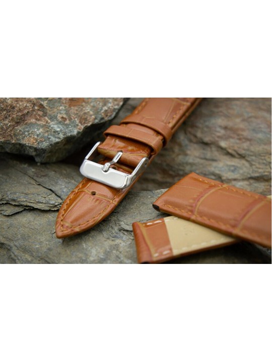 A-NIS Cinturino imbottito in alligatore AK1306.03 - Larghezza: 18 mm unisex