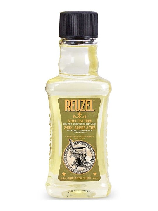 Reuzel Shampoobalsamobagnoschiuma Tea Tree 3 in 1 Shampoo da uomo 3in1 uomo 100ml