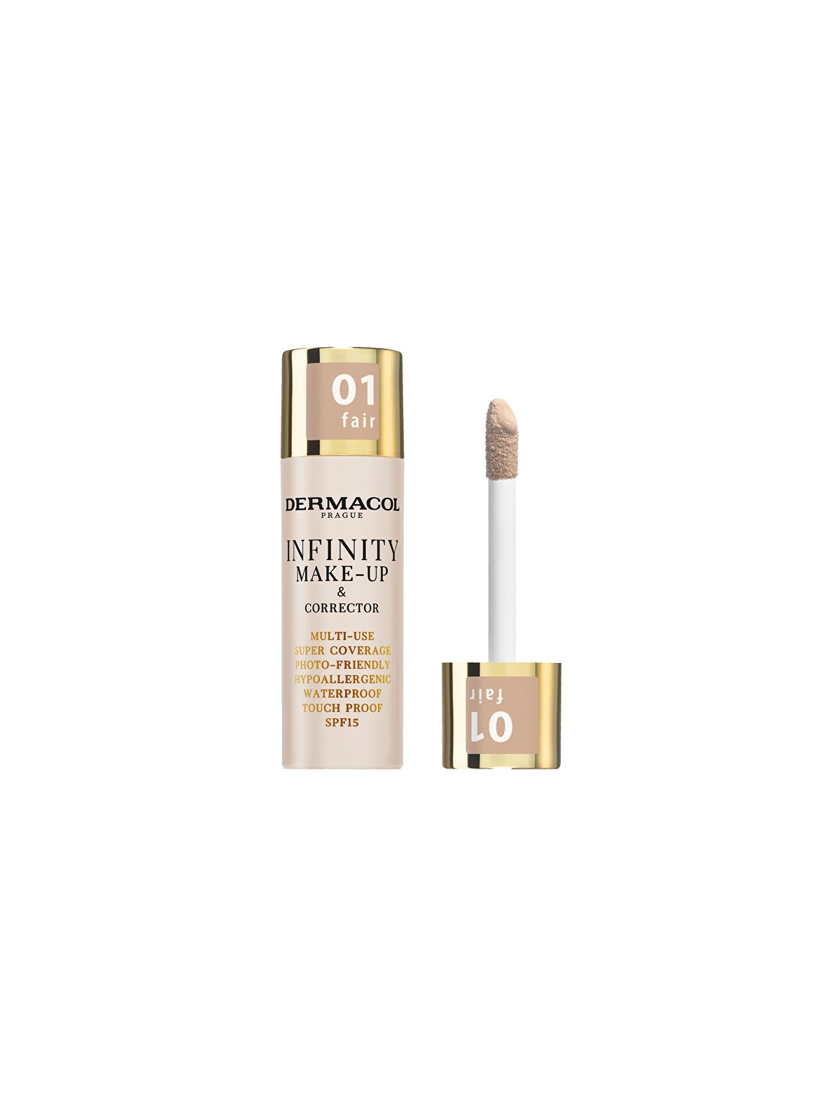 Dermacol Infinity Multiuso Super Coprente Tocco Impermeabile 20 g donna 01 Fair