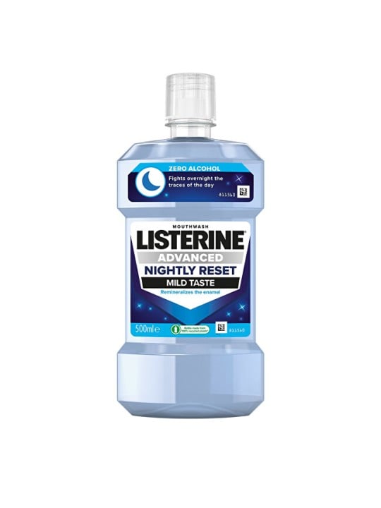 Collutorio Listerine Advanced Nightly Reset dal gusto delicato - acqua frizzante 500 ml donna