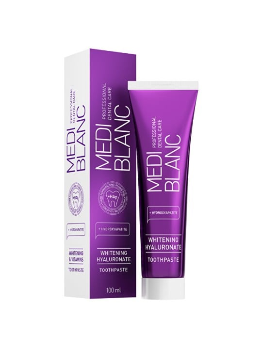 MEDIBLANC Dentifricio Sbiancante all'Ialuronato - Pasta bleulica con ialuronato di sodio 50ml donna