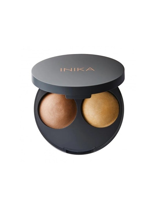 Inika Organic Baked Contour Duo - Duo di contouring biologico cotto al forno 5 g Donna Teak