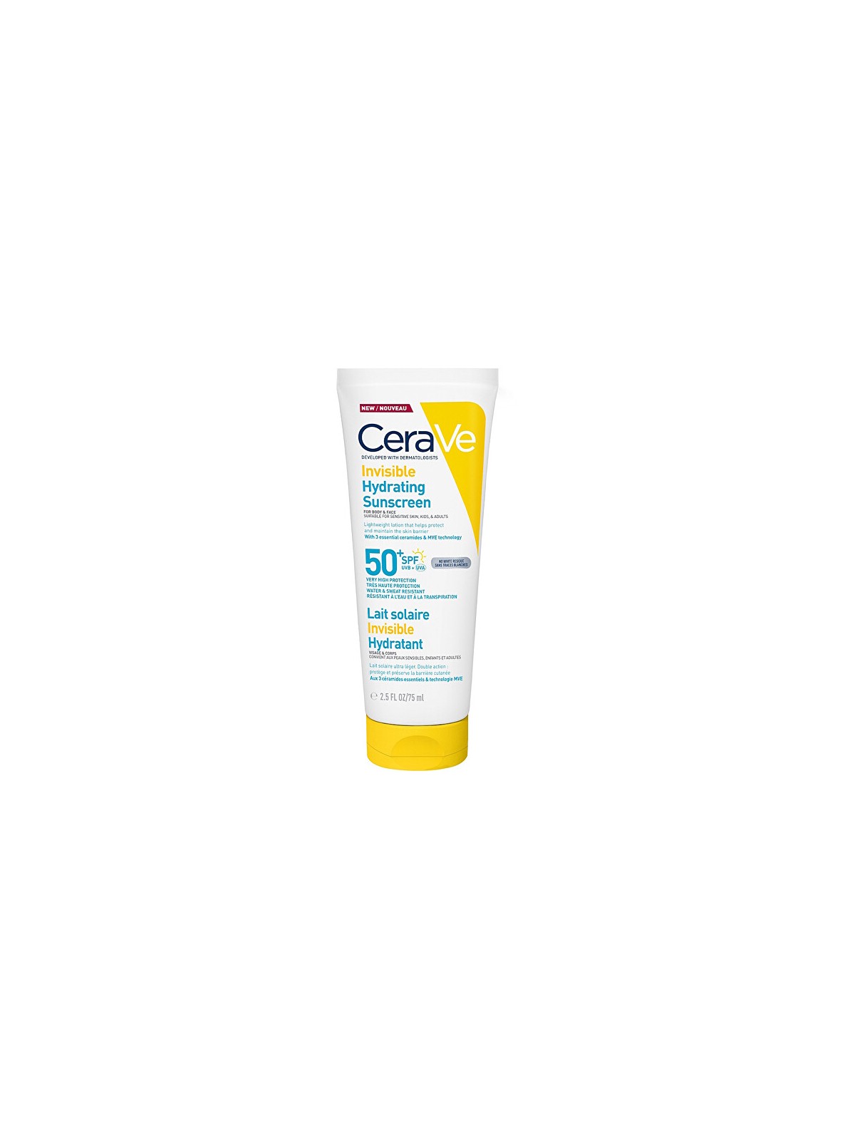 CeraVe Crema solare idratante invisibile SPF 50+ - Opalovac cream 75ml donna